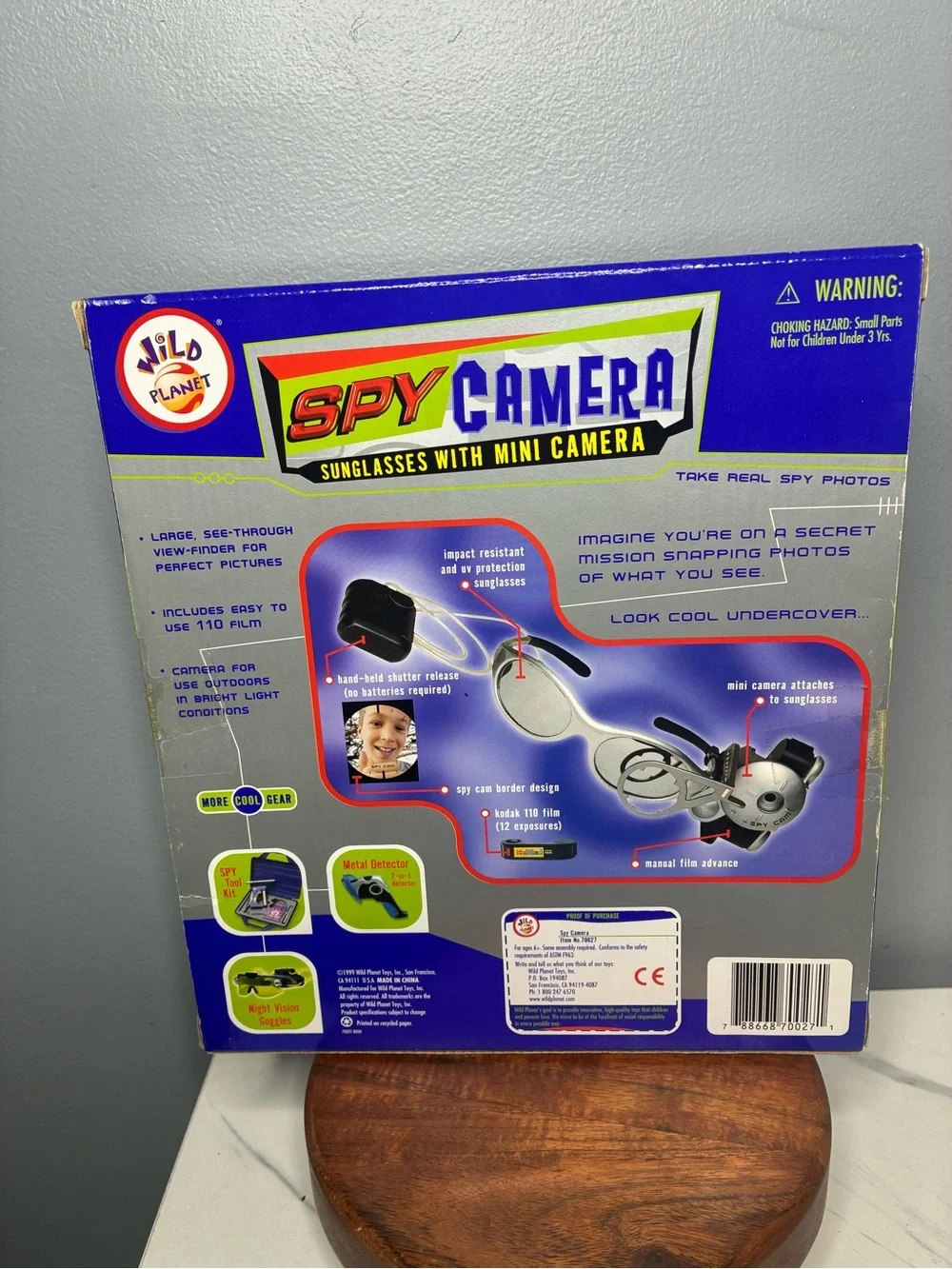 1999 Wild Planet Spy Camera Sunglasses 110 Film New in Box NIB